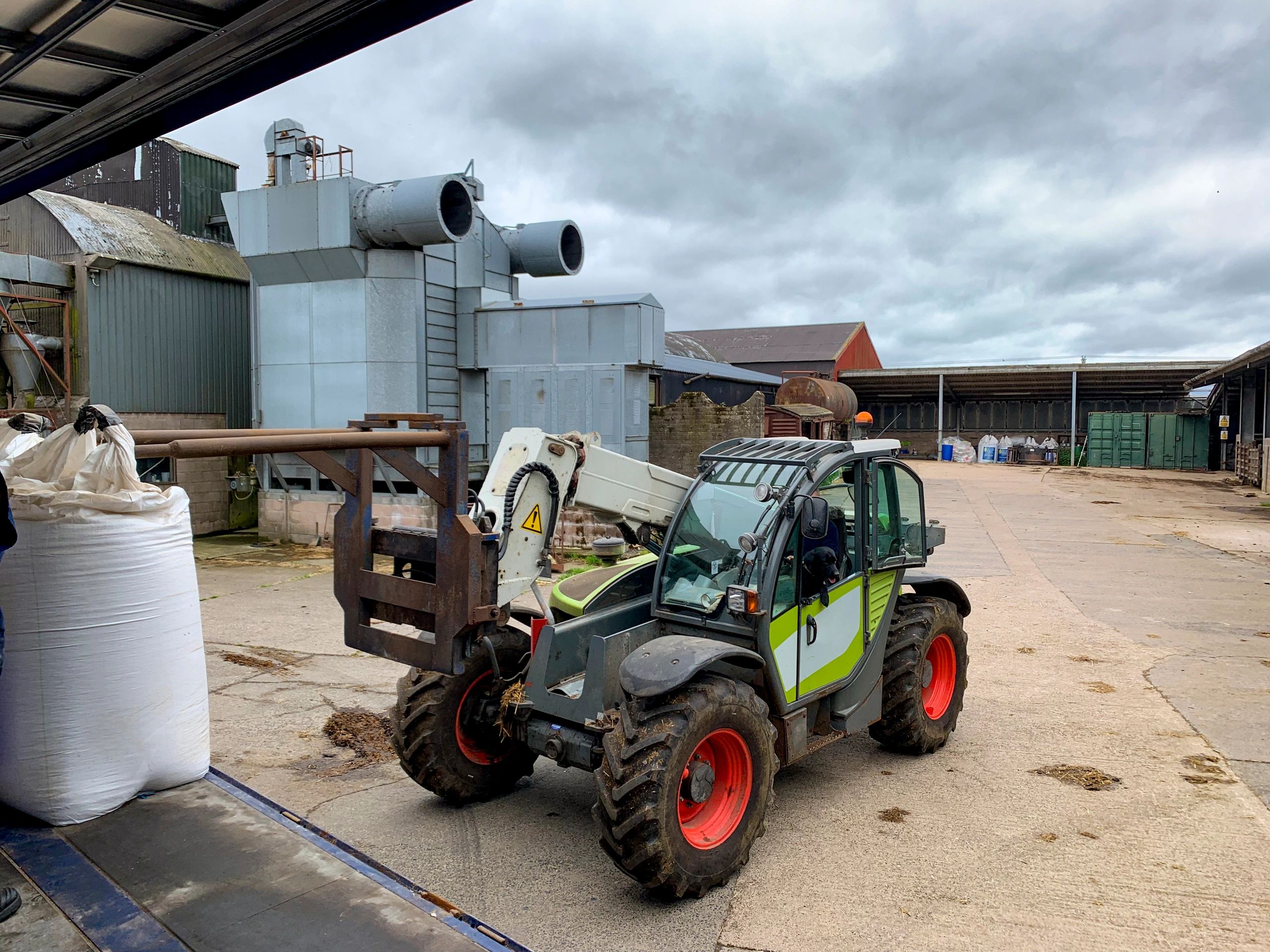 Agricultural machinery on a farm ready for work