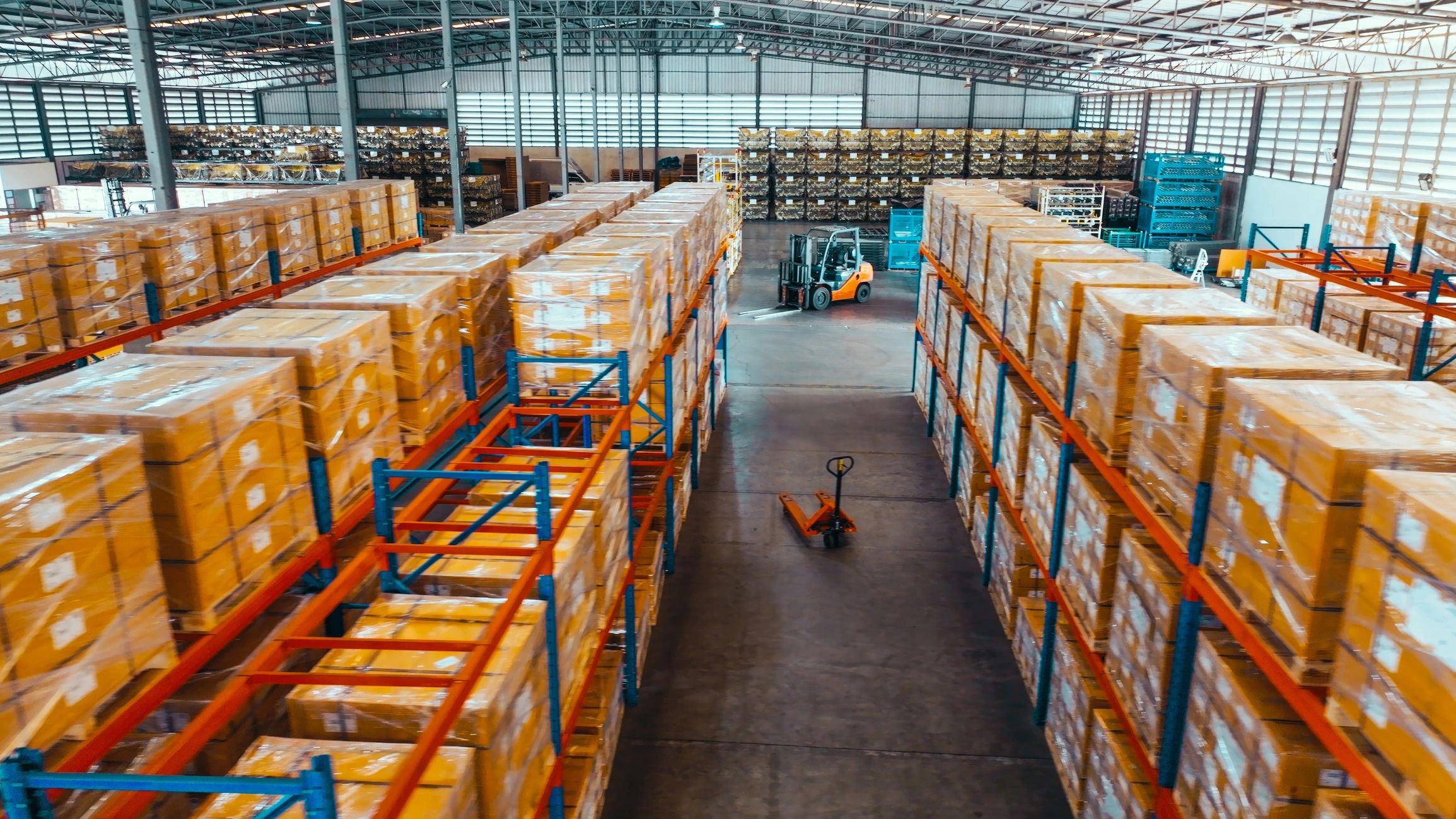Industrial warehouse storage and logistics environment